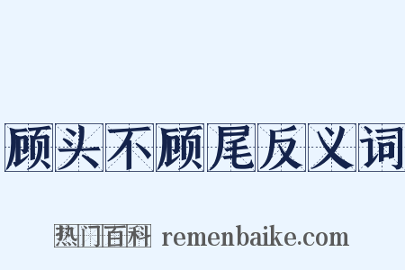 顾头不顾尾反义词是什么意思的图片
